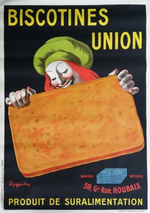 Original Vintage Poster Biscotines Union